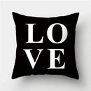 Modern black white & gold geometric stripes pillowcase living room