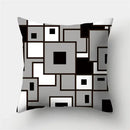 Modern black white & gold geometric stripes pillowcase living room