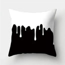 Modern black white & gold geometric stripes pillowcase living room