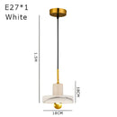Modern black & white green marble pendant light dining room