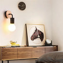 Modern black & white iron art wall light bedroom sconce
