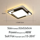 Modern black & white iron body rectangular chandelier living room light