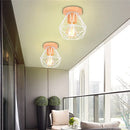 Modern black & white iron wood e27 ceiling light bedroom lamp