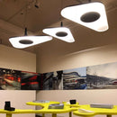 Modern black & white irregular pendant light dining room decorbites