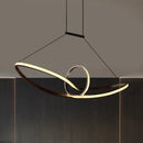 DecorBites™ Sleek Metal Island Pendant with LED Suspension Lighting in Black/White for Warm/White Light
