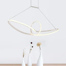 Modern black & white knotting island pendant – kitchen led light