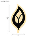 Modern black & white leaf sconce light bedroom wall lamp
