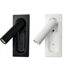 Modern black & white led bedside wall lamp bedroom reading light