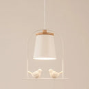 Modern black & white led bird wall sconce living room light