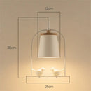 Modern black & white led bird wall sconce living room light