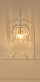 Modern black & white led bird wall sconce living room light