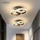Modern black & white led ceiling lamp living room intertwined ring