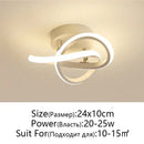 Modern black & white led ceiling lamp living room intertwined ring