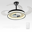 Modern black & white led chandelier ceiling fan living room