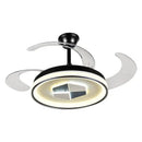 Modern black & white led chandelier ceiling fan living room
