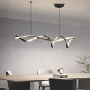 Modern black & white led chandelier – dining room pendant light