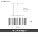 Modern black & white led chandelier – living room pendant light
