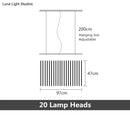 Modern black & white led chandelier – living room pendant light