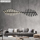 Modern black & white led chandelier – living room pendant light