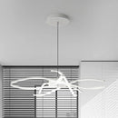 Modern black & white led floral chandelier living room light type