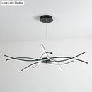 Modern black & white led floral chandelier living room light type