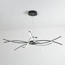 Modern black & white led floral chandelier living room light type