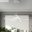 Modern black & white led floral chandelier living room light type