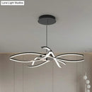 Modern black & white led floral chandelier living room light type