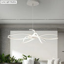 Modern black & white led floral chandelier living room light type