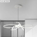 Modern black & white led floral chandelier living room light type
