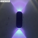 Modern black & white led flush wall sconce metal shade bedroom lamp