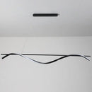 Modern black & white led hanging lamp – dining room simplicity curved