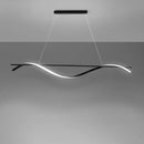 Modern black & white led hanging lamp – dining room simplicity curved