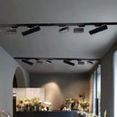 Modern black & white led linear grille track spotlights living room