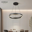 Modern black & white led ring chandelier living room pendant light