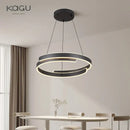 Modern black & white led ring chandelier living room pendant light