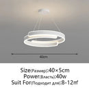 Modern black & white led ring chandelier living room pendant light