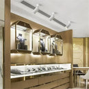 Modern black & white led track lamps – clothing store spotlights