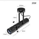 Modern black & white led track light gallery spotlight