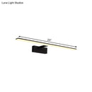 DecorBites™ Nordic Black/White Acrylic Vanity Lamp - 16.5"/20" LED Rectangle Sconce Light for Bathroom in Warm/White