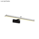 DecorBites™ Nordic Black/White Acrylic Vanity Lamp - 16.5"/20" LED Rectangle Sconce Light for Bathroom in Warm/White