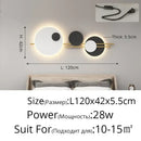 Modern black & white led wall lamps bedroom geometric lighting