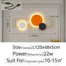 Modern black & white led wall lamps bedroom geometric lighting