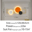 Modern black & white led wall lamps bedroom geometric lighting