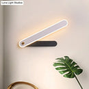 Modern black & white led wall mount fixture bedroom sconce