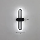 Modern black & white led wall sconce – living room 110v-120v light type