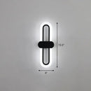 Modern black & white led wall sconce – living room 110v-120v light type
