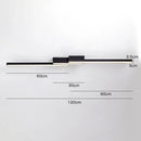 Modern black & white linear led ceiling light for living room