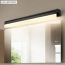 Modern black & white linear led wall light bathroom sconce