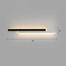 DecorBites™ Minimalist Black and White Linear LED Wall Light - Modern Metal Flush Mount Sconce for Corridor